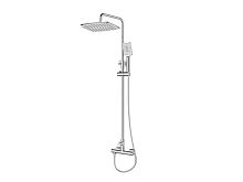 BelBagno ACQUA-DOCM-CRM Acqua Душевая система без излива, хром