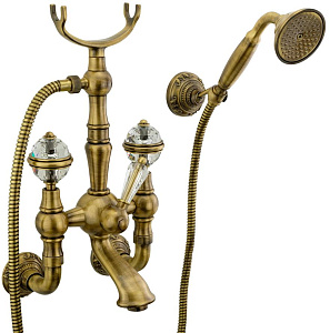 Migliore 18580 Cristalia Смеситель для ванны внешний, ручки Crystal/бронза