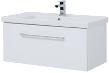 Dreja 77.0203W Big Inn Тумба под раковину, 80х46 см, подвесная, белый глянец купить  в интернет-магазине Сквирел