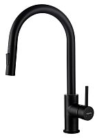 Aquatek AQ1384MB Европа Смеситель для кухни с вытяжным изливом 2jet, черный матовый