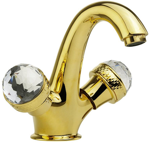 Migliore 18510 Axo Swarovski Смеситель для раковины, золото