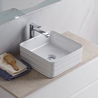 BelBagno BB1407 Раковина накладная керамическая 38 см, белая