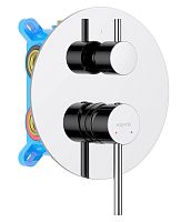 Aquatek AQ1347CR Европа Смеситель для ванны, 3 режима (внешняя и скрытая часть), хром