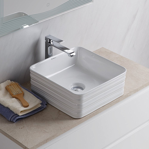 BelBagno BB1407 Раковина накладная керамическая 38 см, белая BelBagno BB1407 Раковина накладная керамическая 38 см, белая
