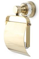 Держатель туалетной бумаги с крышкой 20,5х12 см Boheme AURA 10241-G золото