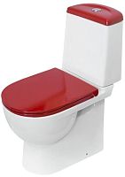 Sanita Luxe WC.CC/Best/2-DM/RED.G/S1 Best Color Comfort Унитаз-компакт напольный 35х62 см, с сиденьем, красный S1