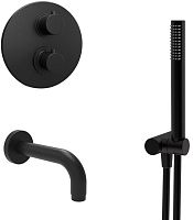 Paini 78PZSET26911THBATH Cox Комплект на 2 потребителя с термостатом, для ванны с ручным душем, черный брашированный PVD