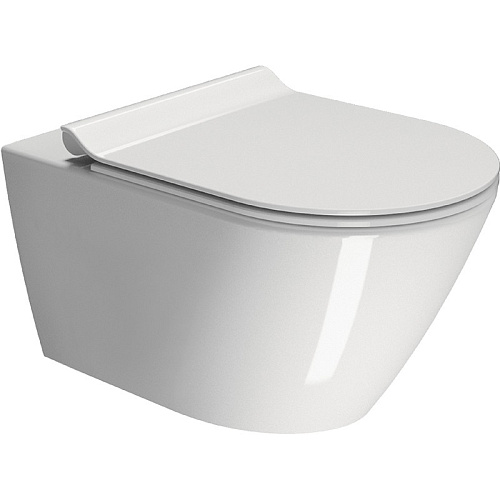 GSI 941511 Kube X Чаша унитаза подвесного 36х55 см, Swirlflush, без крепления, белый глянцевый