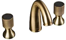 Boheme 317-Royal/CRST black Royal Cristal Смеситель для умывальника, на 3 отверстия, бронза/черный