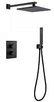 Душевая система ABBER Weiss Insel AF8051B скрытого монтажа без излива, термостат, черный матовый