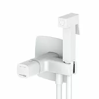 WasserKraft 9538 Saale Смеситель для душа встраиваемый, с гигиенической лейкой, белый Soft-touch
