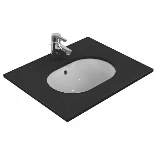 Ideal Standard E504601 Connect Раковина встраиваемая под столешницу 50х35 см, без отверстия под смеситель, Euro White (евробелый)