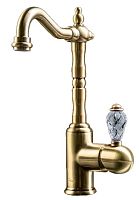 Boheme 302-CRST Crystal Смеситель для умывальника, высокий, бронза