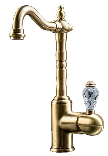 Boheme 302-CRST Crystal Смеситель для умывальника, высокий, бронза
