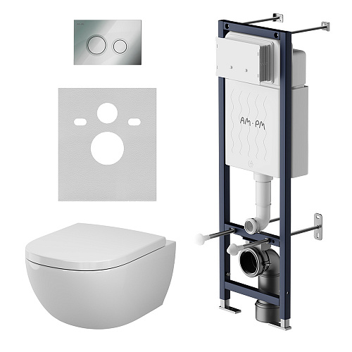 AM.PM Above IS110151.9X1900 Комплект: Унитаз, Инсталляция, Кнопка смыва