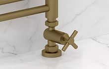 Сунержа 032-1409-1234 Вентиль прямой, (крест) G 1/2" НР х G 3/4" НГ, матовое золото