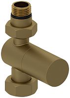 Сунержа 032-1401-1234 Вентиль прямой, (цилиндр) G 1/2" НР х G 3/4" НГ, матовое золото
