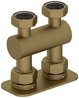 Сунержа 032-1539-3434 Модуль 2х3/4" прямой EU50, матовое золото