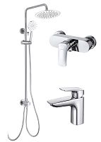 Aquatek AQ1036CR Вега Комплект для ванной Set 3 в 1 (AQ1010CR + AQ1060CR + AQ2046CR), хром