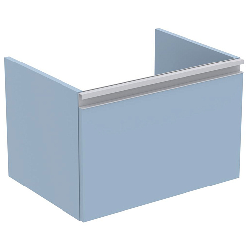 Ideal Standard T0046WI Tesi Тумба для раковины 60х44 см, подвесная, с ящиком, Matt Avio (серо-голубой матовый/ручка - светло-серый матовый)