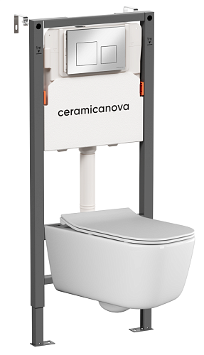 Ceramica Nova  CN3005_121002CH Комплект: Унитаз, Инсталляция, Кнопка смыва
