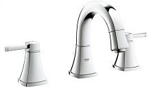 Grohe 20417000 Grandera Смеситель для раковины, на 3 отверстия, низкий излив, хром