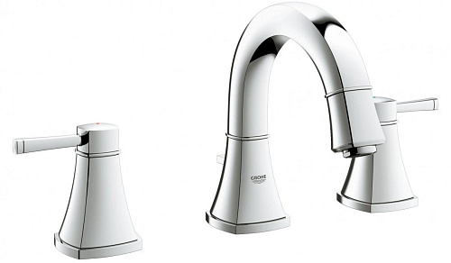 Grohe 20417000 Grandera Смеситель для раковины, на 3 отверстия, низкий излив, хром