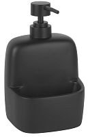 WasserKraft  K-8499BLACK Дозатор с емкостью для губки купить  в интернет-магазине Сквирел