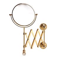 Migliore 16836 Cristalia Зеркало оптическое пантограф (3Х) настенное, золото/Swarovski купить  в интернет-магазине Сквирел