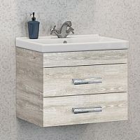 Comforty 00004138879 Никосия Тумба подвесная 60х40 см, с раковиной Fest 60 F01, дуб белый купить  в интернет-магазине Сквирел