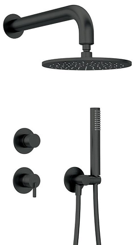 Deante NQS_N9YK Silia Набор для душа скрытого монтажа, Nero (черный)