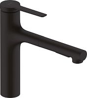 Hansgrohe 74804670 Смеситель для кухни Zesis M33 160 2jet sBox lite, черный матовый