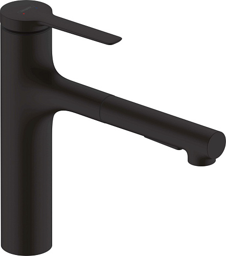 Hansgrohe 74804670 Смеситель для кухни Zesis M33 160 2jet sBox lite, черный матовый