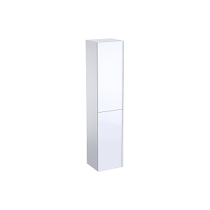 Geberit Acanto 500.619.01.2 Высокий шкафчик 380 x 1730 x 360 мм, фронтальная часть: белое стекло корпус: белый глянцевый — лакированный
