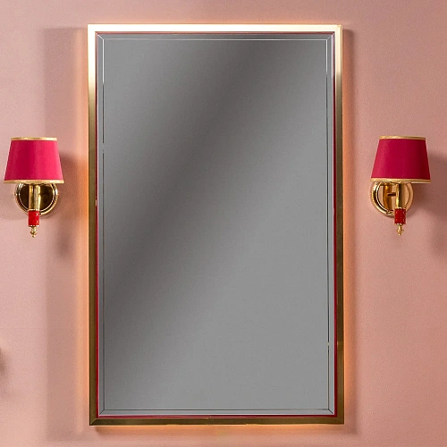 Зеркало Armadi Art Monaco с подсветкой 70*110 см глянец бордо + золото 566-RG купить  в интернет-магазине Сквирел