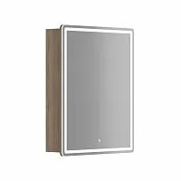 Sancos MI60EG Mirror Зеркальный шкаф для ванной комнаты 59х74 см, с LED подсветкой, дуб галифакс натуральный купить  в интернет-магазине Сквирел