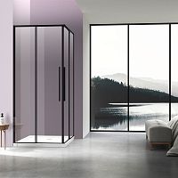 Vincea VSS-4SN8010CLB Slim-N Душевой уголок 100х80 см, профиль черный/стекло прозрачное