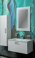 Тумба Armadi Art Linea 80 белая+Хром 842-080-WCR купить  в интернет-магазине Сквирел