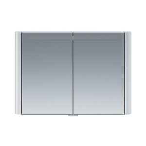 AM.PM M30MCX1001WG Sensation, Зеркальный шкаф, 100х70 см, с подсветкой, белый глянец