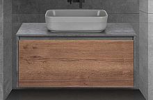 Vincea VMC-2MS100TB Mesa База под накладную раковину, 100х50 см, подвесная, T.Oak/Beton (дуб табак/серый)