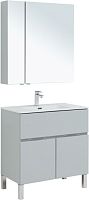 Aquanet 00274211 Алвита New Комплект мебели для ванной комнаты, серый
