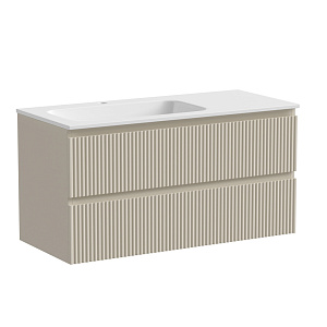 Sancos SNR100LCE Snob R Тумба под раковину 99.5х44.5 см, подвесная, левая, Beige Soft