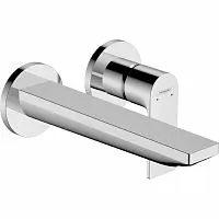 Hansgrohe 72568000 Rebris E Смеситель для раковины, настенный, 2 отверстия (внешняя часть), хром