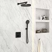 Vincea VSFW-4I212MB Inspire Душевой комплект встраиваемый, двухрежимный, черный матовый