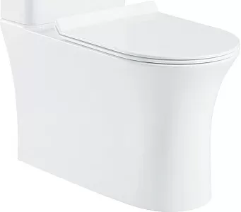 BelBagno BB1224CPR-P Ancona Чаша напольного унитаза 36х65 см, полное примыкание к стене, P-trap, белая