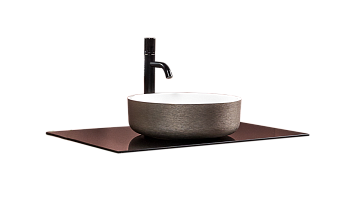 Столешница стекло 80 см Armadi Art прямая BLACK 853-080-B