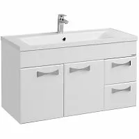 Акватон 1A1677K2DR010 Набор: 1A167701DR010 тумба-умывальник Диор 100, белый глянец/1A723031AG010 раковина Айрис 100 купить  в интернет-магазине Сквирел