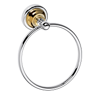 Bemeta 144204068 Retro Кольцо для полотенец 16 см, хром/золото купить  в интернет-магазине Сквирел