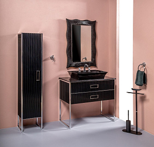 Тумба без раковины Armadi Art Monaco 100 черная хром