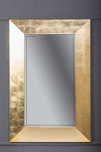 Зеркало Armadi Art Chelsea 800х1200 поталь золото с подсветкой выпуклое 554 купить  в интернет-магазине Сквирел